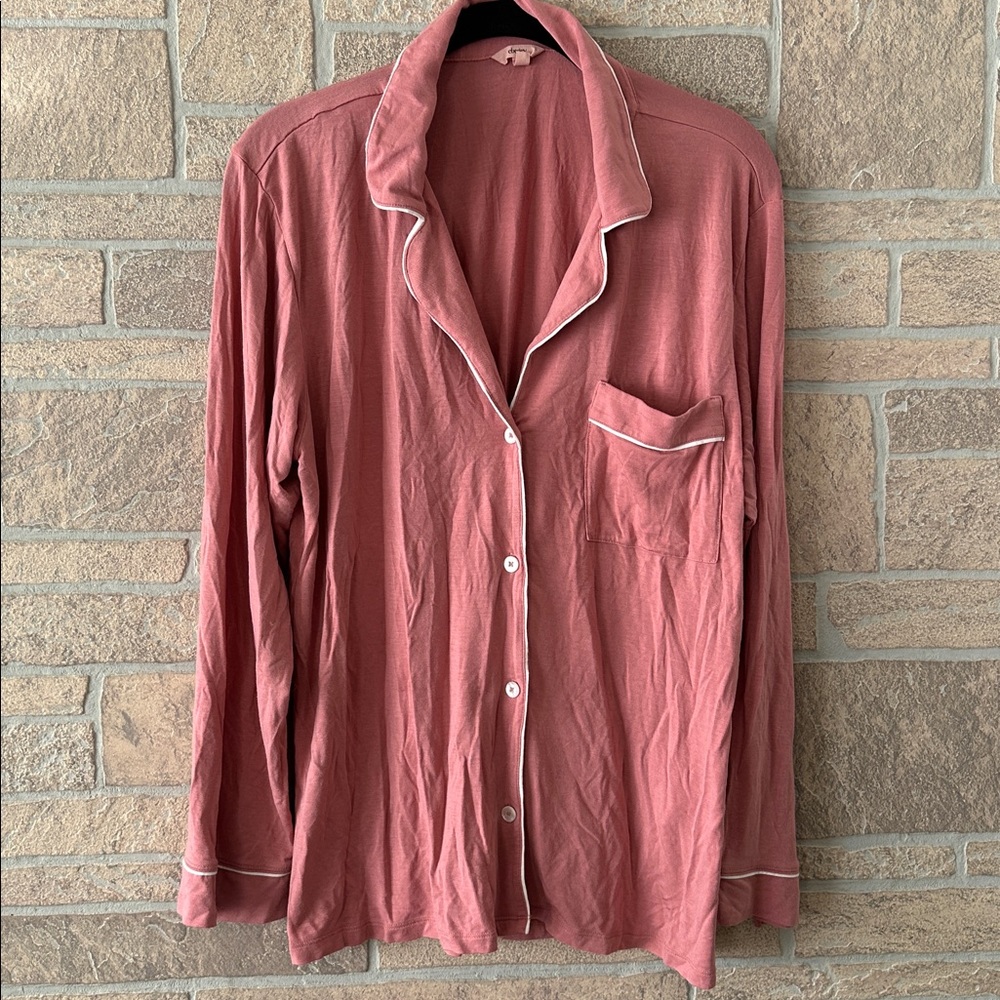 Eberjey Gisele Long PJ Top Dusty Pink Size S